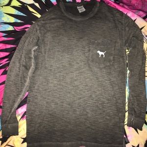 PINK varsity long sleeve shirt S